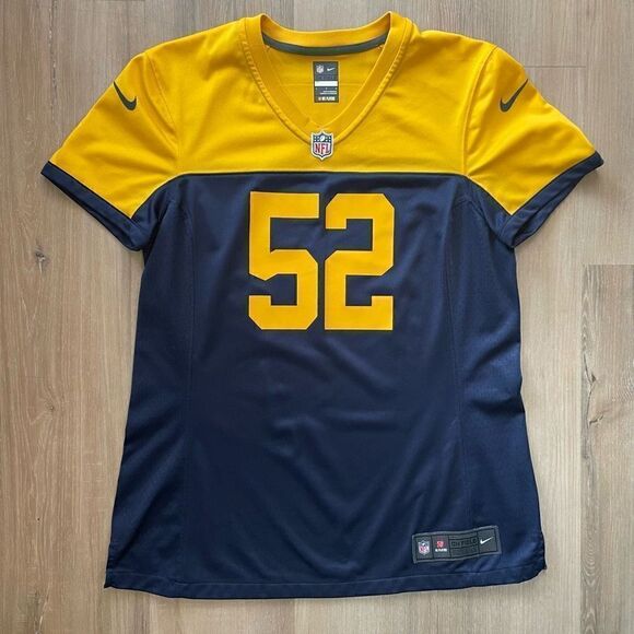Nike NFL Clay Matthews #52 Football Jersey Women’s Large Yellow Blue - Picture 1 of 5